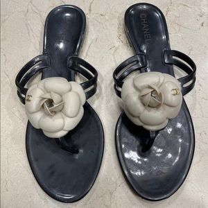 Chanel Camellia thong sandal
